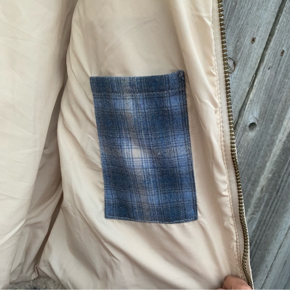 PENDLETON Jacket Women’s Size Small Beige Wool Sherpa Teddy 90's Fuzzy Full Zip - Picture 14 of 16